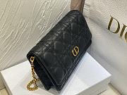 Dior Caro Pouch with Chain Black Supple Cannage Calfskin - 20x11.5x3.5cm - 4