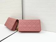 Dior Caro Pouch with Chain Pink Supple Cannage Calfskin - 20x11.5x3.5cm - 3