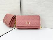 Dior Caro Pouch with Chain Pink Supple Cannage Calfskin - 20x11.5x3.5cm - 2