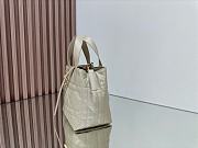 Small Dior Toujours Vertical Tote Bag Light Beige Macrocannage Calfskin - 18x16x12cm - 2