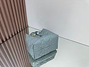 Medium Dior Toujours Vertical Tote Bag Stone Gray Macrocannage Calfskin - 23x24x16cm - 4