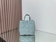 Medium Dior Toujours Vertical Tote Bag Stone Gray Macrocannage Calfskin - 23x24x16cm - 3