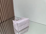Medium Dior Toujours Vertical Tote Bag Pink Macrocannage Calfskin - 23x24x16cm - 3