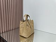 Medium Dior Toujours Vertical Tote Bag Brown Macrocannage Calfskin - 23x24x16cm - 5