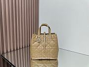 Medium Dior Toujours Vertical Tote Bag Brown Macrocannage Calfskin - 23x24x16cm - 3