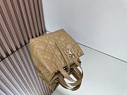 Medium Dior Toujours Vertical Tote Bag Brown Macrocannage Calfskin - 23x24x16cm - 2
