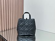 Medium Dior Toujours Vertical Tote Bag Black Macrocannage Calfskin - 23x24x16cm - 3