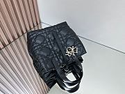 Medium Dior Toujours Vertical Tote Bag Black Macrocannage Calfskin - 23x24x16cm - 2