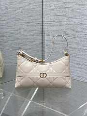 Dior Miss Caro Cigale Mini Bag Light Ivory Macrocannage Lambskin - 24x14x6.5cm - 1