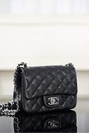 Chanel Mini Classic Handbag Caviar & Gold Tone Metal Black - 13.5x17x8cm - 5