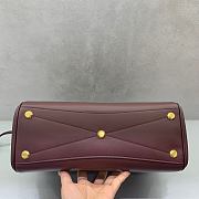 Balenciaga Bel Air Carry All Bag Small in Burgundy Smooth Calfskin Aged Gold Hardware - 30x20x12cm - 3