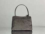 Balenciaga Rodeo Small Handbag in Suede Gray Silver Hardware - 29x20x10cm - 6