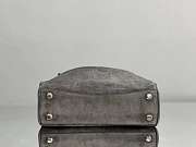 Balenciaga Rodeo Small Handbag in Suede Gray Silver Hardware - 29x20x10cm - 3