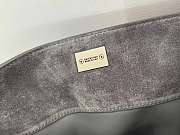 Balenciaga Rodeo Medium Handbag in Suede Gray Silver Hardware - 35x23x11cm - 6