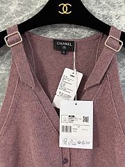 Chanel Knit Sleeveless Cardigan Vest with Adjustable Straps Pink - 6