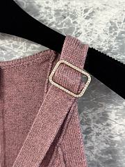 Chanel Knit Sleeveless Cardigan Vest with Adjustable Straps Pink - 2