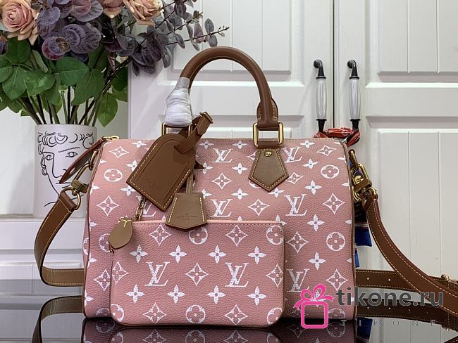 LV Speedy P9 Bandouliere 30 Autres Cuirs Monogram Pink Sakura - 32x22.5x18cm - 1