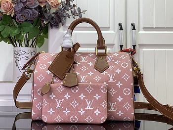 LV Speedy P9 Bandouliere 30 Autres Cuirs Monogram Pink Sakura - 32x22.5x18cm