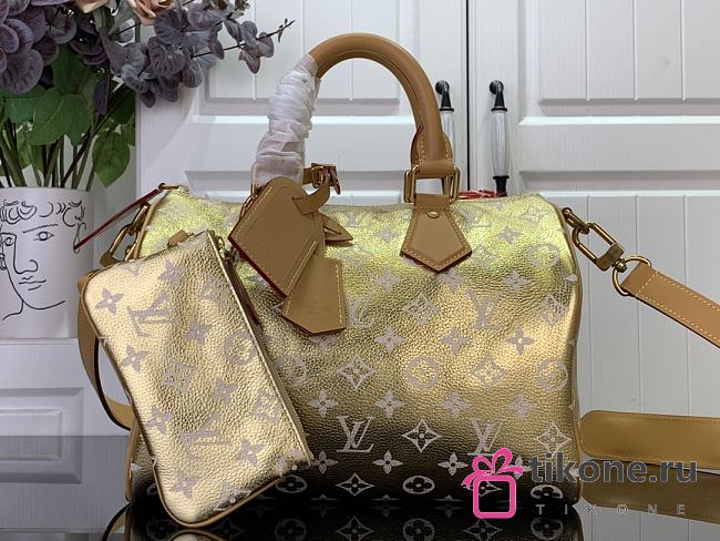 LV Speedy P9 Bandouliere 30 Autres Cuirs Monogram Gold - 30x21x17cm - 1
