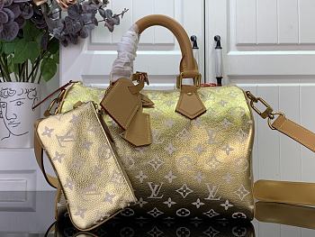 LV Speedy P9 Bandouliere 30 Autres Cuirs Monogram Gold - 30x21x17cm