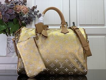 LV Speedy P9 Bandouliere 40 Autres Cuirs Monogram Gold - 40x26x23cm