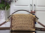LV Side Trunk MM Natural Tan Raffia M14405 - 23.5x16x8.5cm - 3