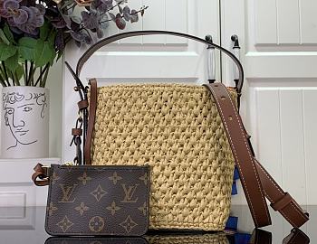 LV All In BB Natural Tan Raffia M14217 - 16x18x12cm