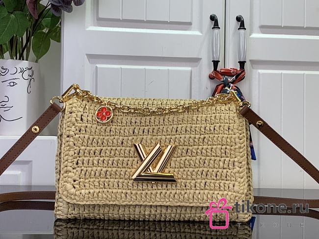 LV Twist PM Slim Natural Tan Raffia M14309 - 19x15x7cm - 1