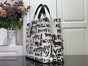LV Shopper Tote MM Damier White Black N40797 - 40x32x16cm - 5