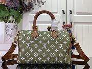 LV Speedy P9 Bandouliere 25 Autres Cuirs Monogram Green Sancha - 25x15x15cm - 3