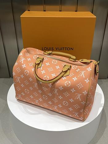 LV Speedy P9 Bandouliere 40 Autres Cuirs Monogram Summer Peach M13919 - 40x26x23cm