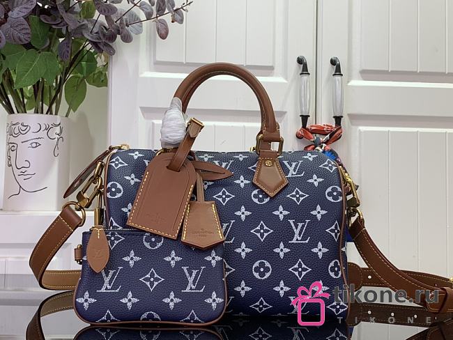 LV Speedy P9 Bandouliere 25 Autres Cuirs Monogram Navy M15278 - 25x15x15cm - 1
