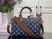 LV Speedy P9 Bandouliere 25 Autres Cuirs Monogram Navy M15278 - 25x15x15cm - 4