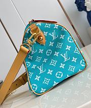LV Speedy P9 Bandouliere 30 Autres Cuirs Monogram Turquoise - 32x22.5x18cm - 6