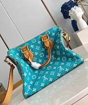 LV Speedy P9 Bandouliere 30 Autres Cuirs Monogram Turquoise - 32x22.5x18cm - 3