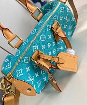 LV Speedy P9 Bandouliere 30 Autres Cuirs Monogram Turquoise - 32x22.5x18cm - 2