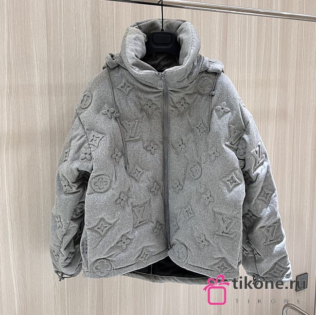 LV Monogram Boyhood Puffer Jacket Grey  - 1