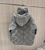 LV Monogram Boyhood Puffer Jacket Grey  - 4