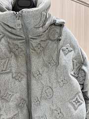 LV Monogram Boyhood Puffer Jacket Grey  - 5