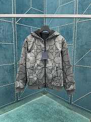 LV Reversible Double Face Hooded Blouson Gray 1AGHY1  - 1