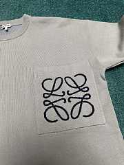 Loewe Anagram Pocket Sweater in Cotton Blend Gray - 6