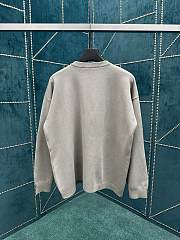 Loewe Anagram Pocket Sweater in Cotton Blend Gray - 3