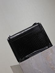 YSL Sunset Medium In Crocodile Embossed Leather Black - 22x8x16 - 3