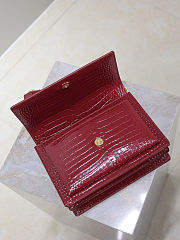 YSL Sunset Medium In Crocodile Embossed Leather Red Gold - 22x8x16 - 6
