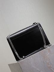 YSL Sunset Medium In Smooth Leather Black Silver - 22x8x16cm - 2