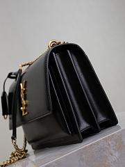 YSL Sunset Medium In Smooth Leather Black Gold - 22x8x16cm - 5