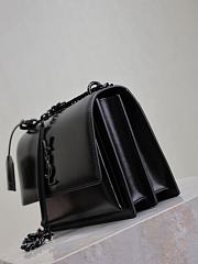 YSL Sunset Medium In Smooth Leather Black - 22x8x16cm - 5