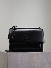 YSL Sunset Medium In Smooth Leather Black - 22x8x16cm - 3