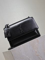 YSL Sunset Medium In Smooth Leather Black - 22x8x16cm - 2