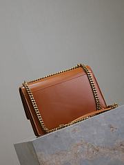 YSL Sunset Medium In Smooth Leather Brown Gold - 22x8x16cm - 6